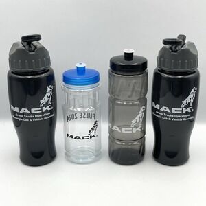 Mack Trucks Water Bottle Lot of 4 BPA Free New Unused Sports Bottles